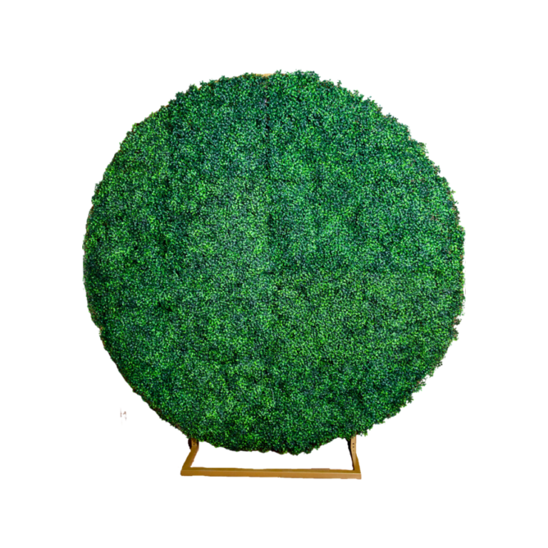 Round Green Backdrop Wall VP Royal Rentals